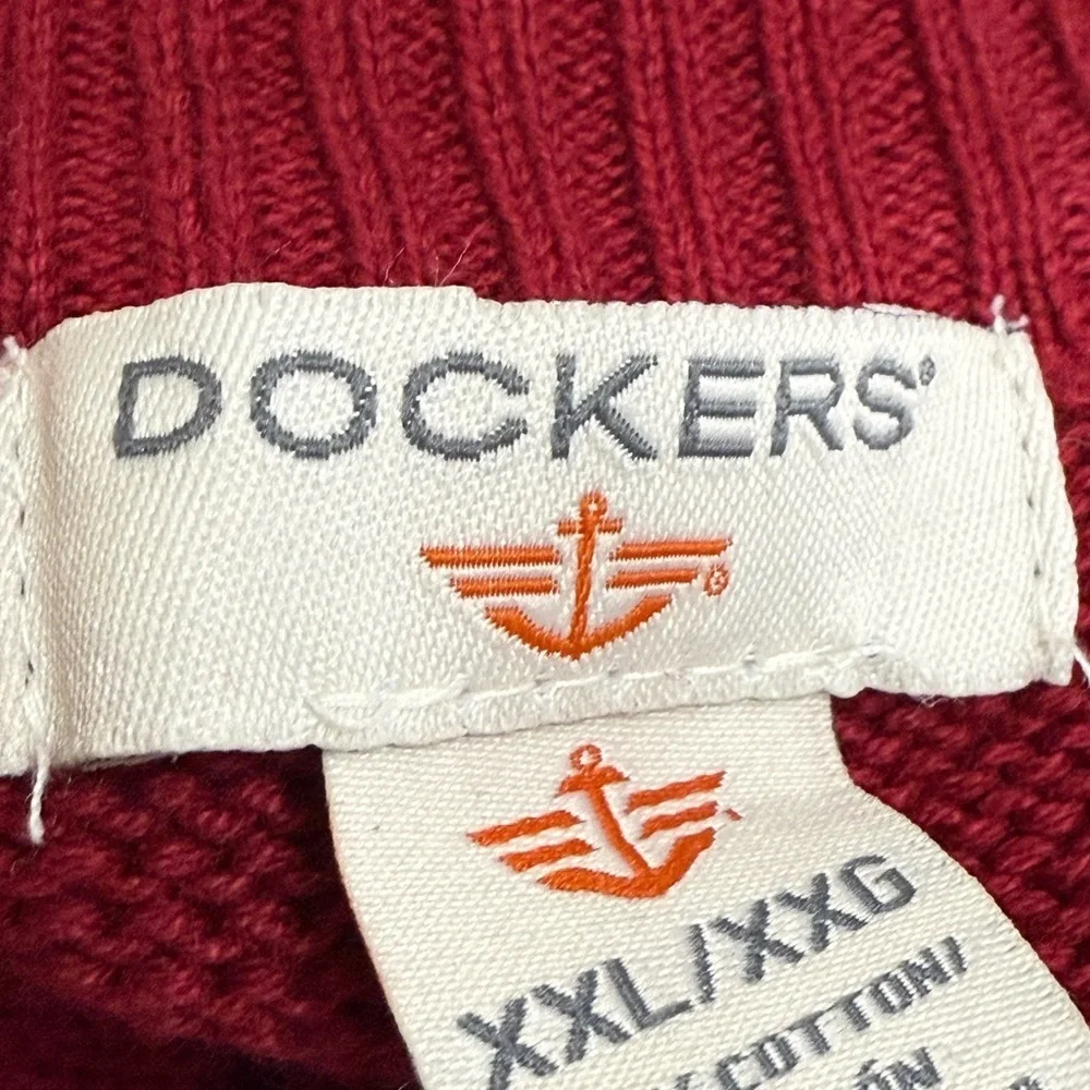 Dockers Festive Red Crewneck Sweater